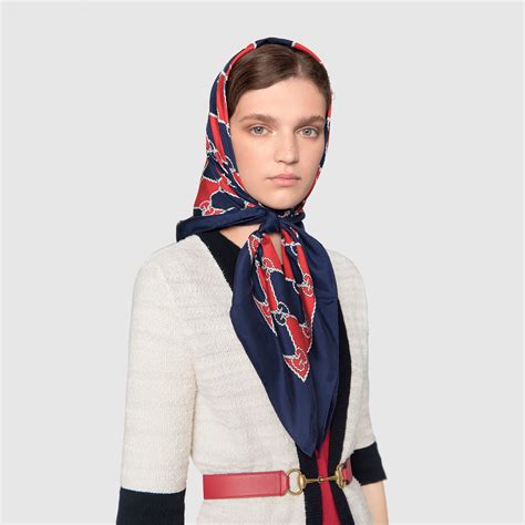 satin head scarf gucci|Gucci Scarves for Women .